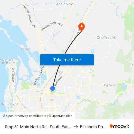 Stop 31 Main North Rd - South East side to Elizabeth Downs map