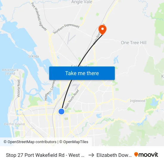 Stop 27 Port Wakefield Rd - West side to Elizabeth Downs map