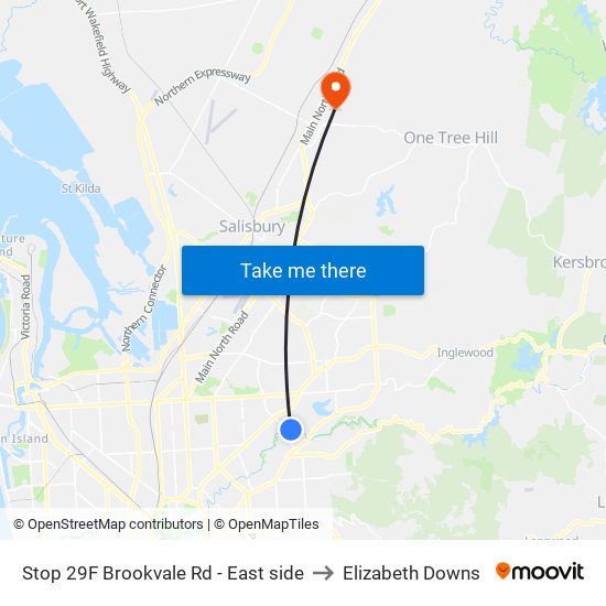 Stop 29F Brookvale Rd - East side to Elizabeth Downs map