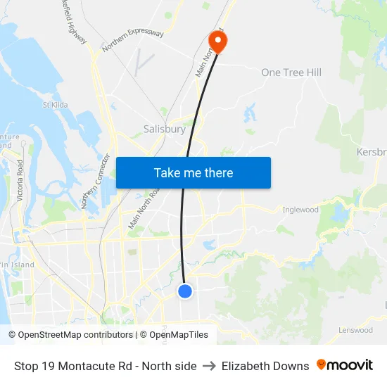 Stop 19 Montacute Rd - North side to Elizabeth Downs map