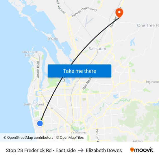 Stop 28 Frederick Rd - East side to Elizabeth Downs map