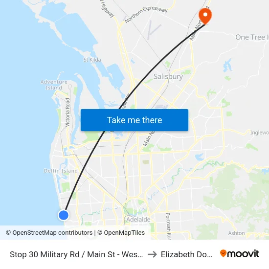 Stop 30 Military Rd / Main St - West side to Elizabeth Downs map