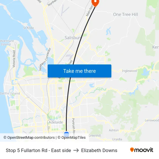Stop 5 Fullarton Rd - East side to Elizabeth Downs map