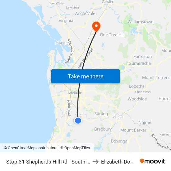 Stop 31 Shepherds Hill Rd - South side to Elizabeth Downs map