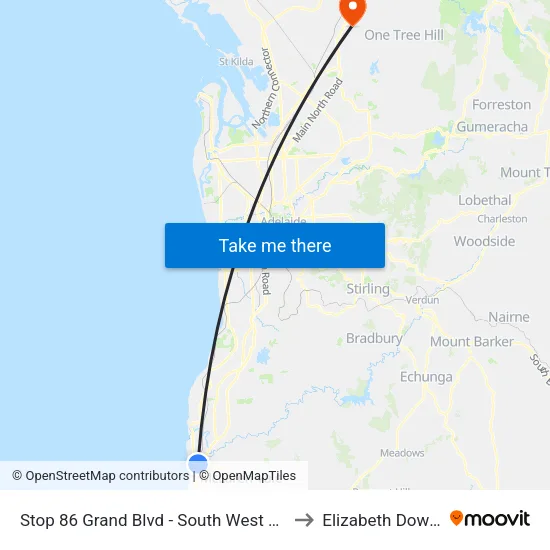 Stop 86 Grand Blvd - South West side to Elizabeth Downs map