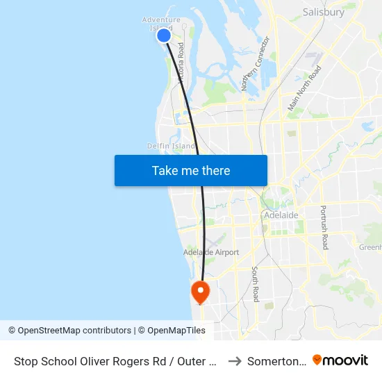 Stop School Oliver Rogers Rd / Outer Harbor Railway to Somerton Park map