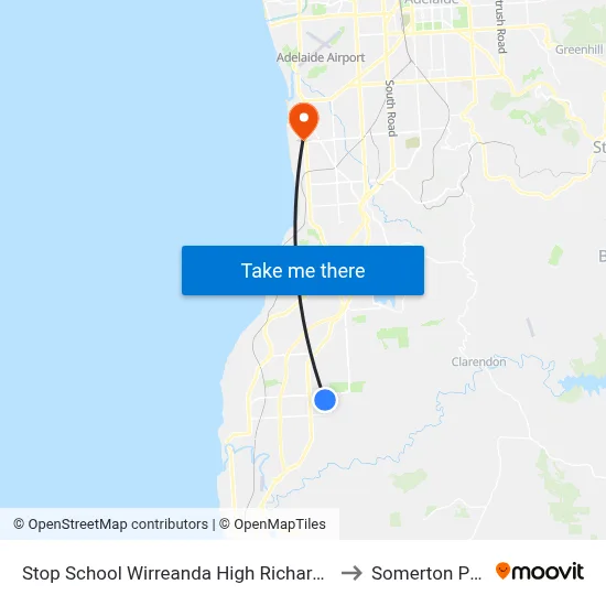Stop School Wirreanda High Richards Dr to Somerton Park map