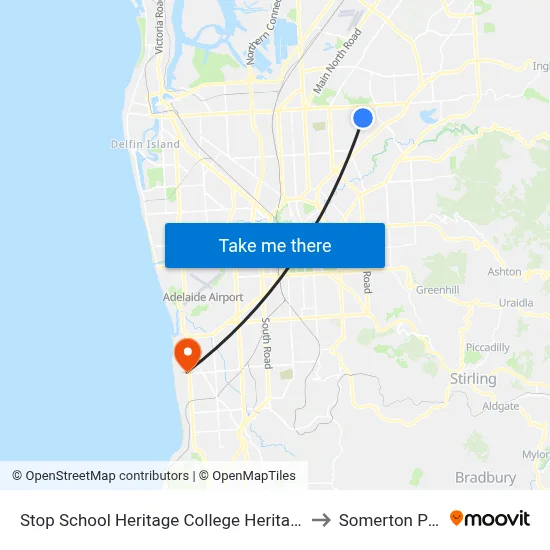 Stop School Heritage College Heritage Ct to Somerton Park map