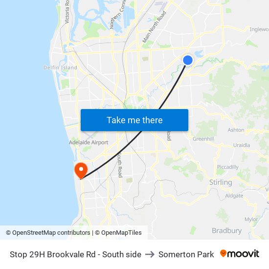 Stop 29H Brookvale Rd - South side to Somerton Park map