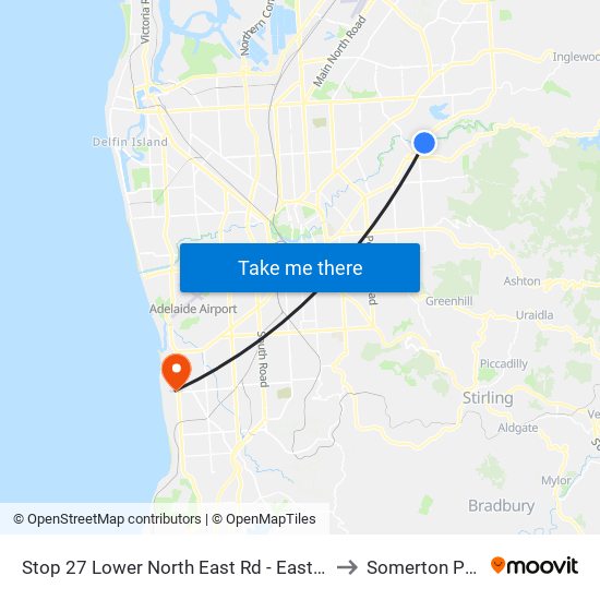 Stop 27 Lower North East Rd - East side to Somerton Park map