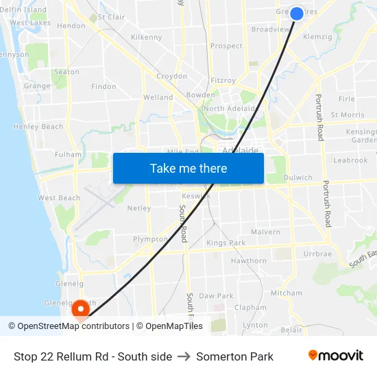 Stop 22 Rellum Rd - South side to Somerton Park map