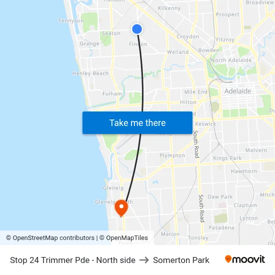 Stop 24 Trimmer Pde - North side to Somerton Park map