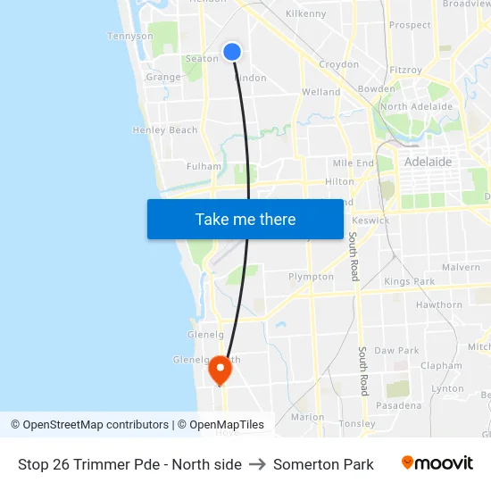 Stop 26 Trimmer Pde - North side to Somerton Park map