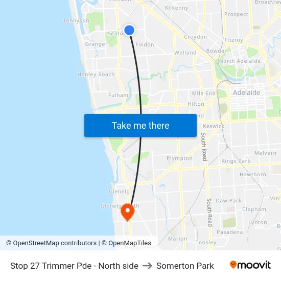 Stop 27 Trimmer Pde - North side to Somerton Park map