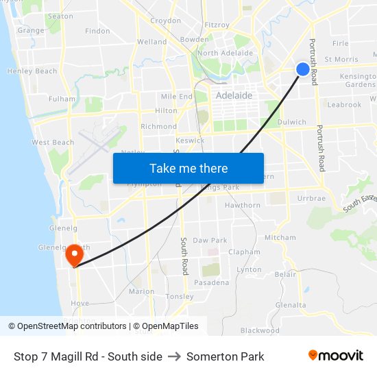 Stop 7 Magill Rd - South side to Somerton Park map