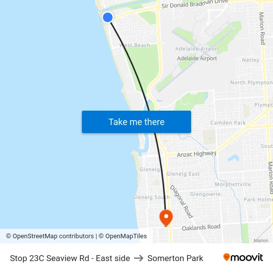Stop 23C Seaview Rd - East side to Somerton Park map