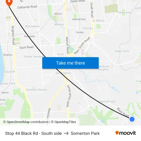 Stop 44 Black Rd - South side to Somerton Park map