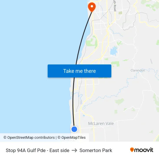 Stop 94A Gulf Pde - East side to Somerton Park map