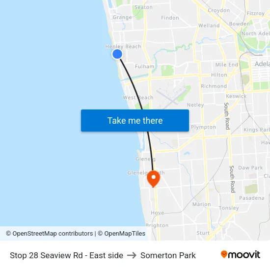 Stop 28 Seaview Rd - East side to Somerton Park map
