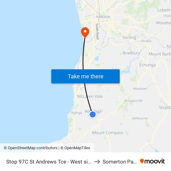 Stop 97C St Andrews Tce - West side to Somerton Park map