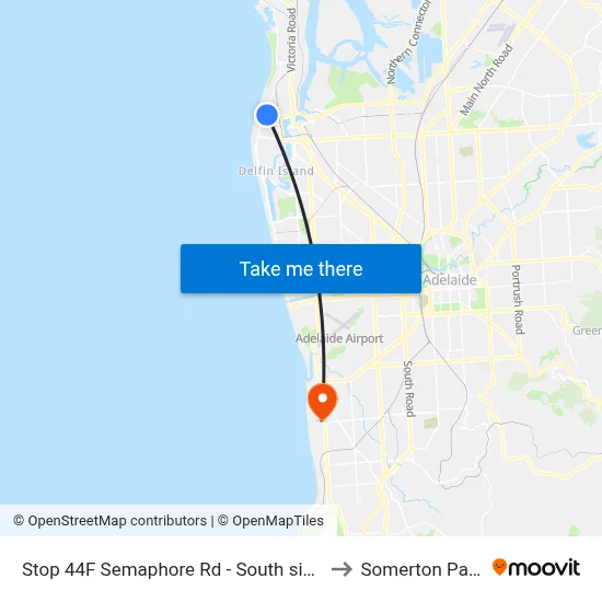 Stop 44F Semaphore Rd - South side to Somerton Park map