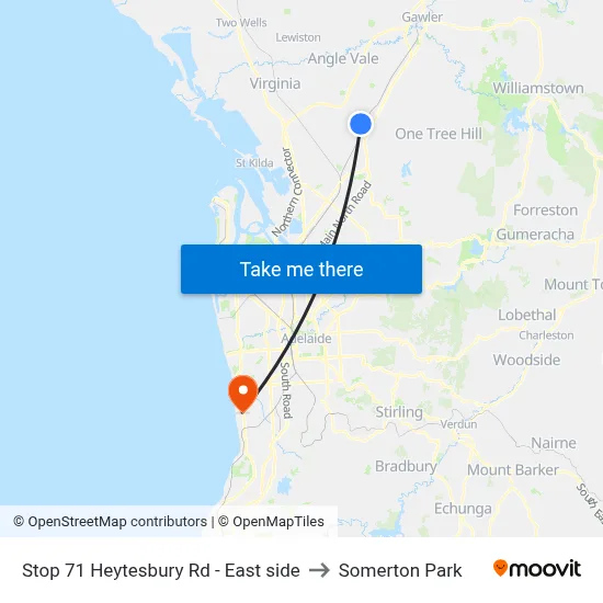 Stop 71 Heytesbury Rd - East side to Somerton Park map