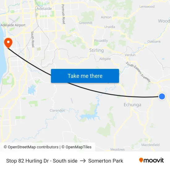Stop 82 Hurling Dr - South side to Somerton Park map