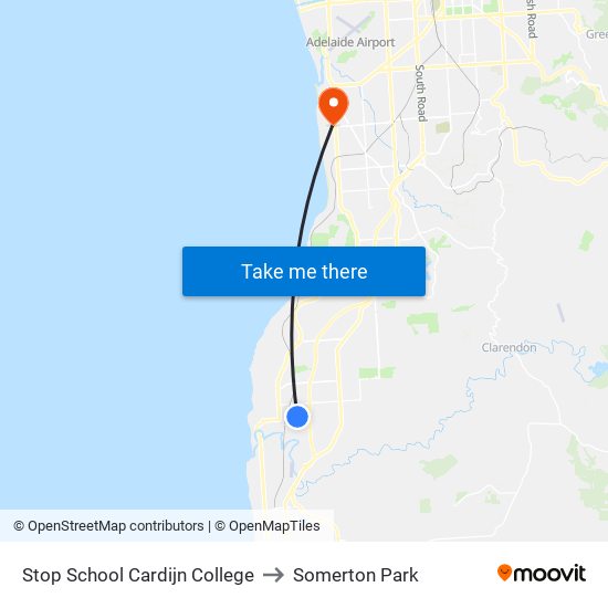 Stop School Cardijn College to Somerton Park map