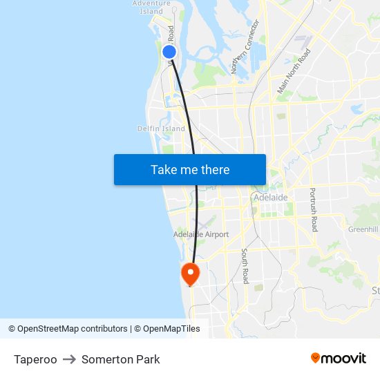 Taperoo to Somerton Park map