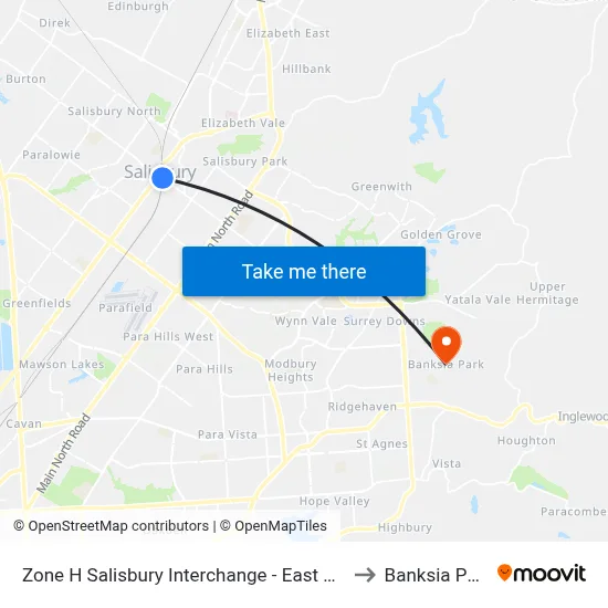 Zone H Salisbury Interchange - East Side to Banksia Park map