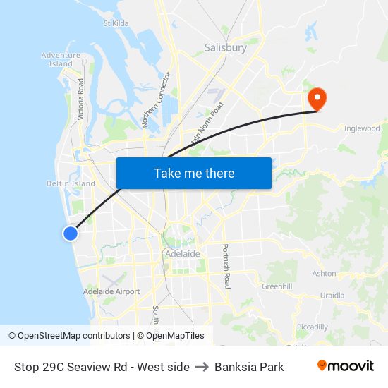 Stop 29C Seaview Rd - West side to Banksia Park map