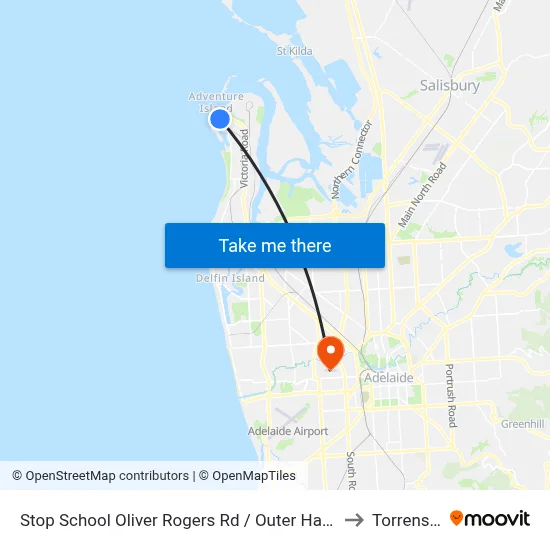 Stop School Oliver Rogers Rd / Outer Harbor Railway to Torrensville map