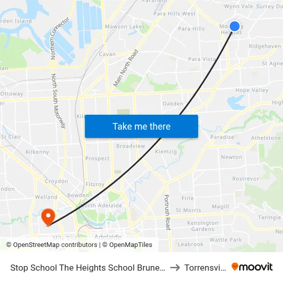 Stop School The Heights School Brunel Dr to Torrensville map