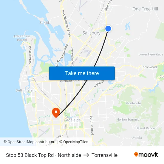 Stop 53 Black Top Rd - North side to Torrensville map