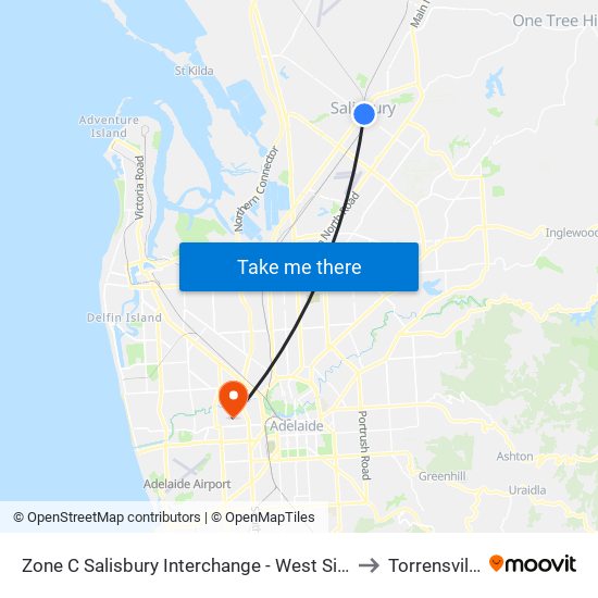 Zone C Salisbury Interchange - West Side to Torrensville map