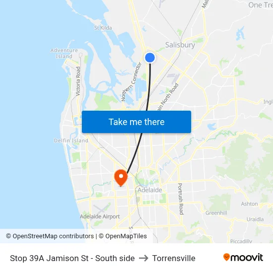 Stop 39A Jamison St - South side to Torrensville map