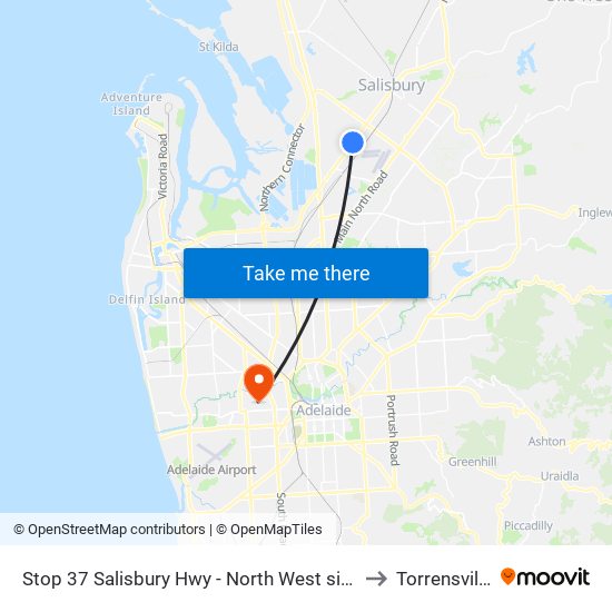 Stop 37 Salisbury Hwy - North West side to Torrensville map