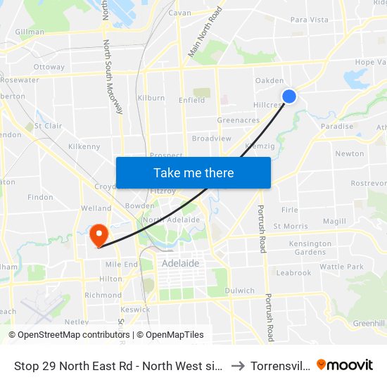 Stop 29 North East Rd - North West side to Torrensville map