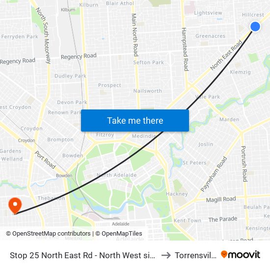 Stop 25 North East Rd - North West side to Torrensville map