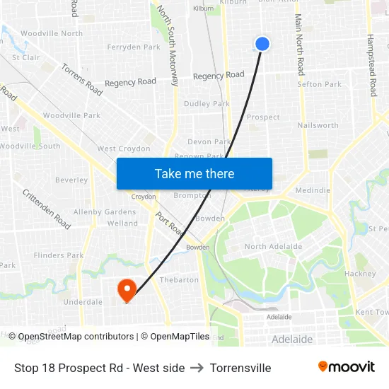 Stop 18 Prospect Rd - West side to Torrensville map