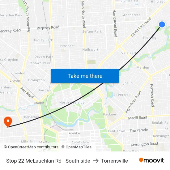 Stop 22 McLauchlan Rd - South side to Torrensville map