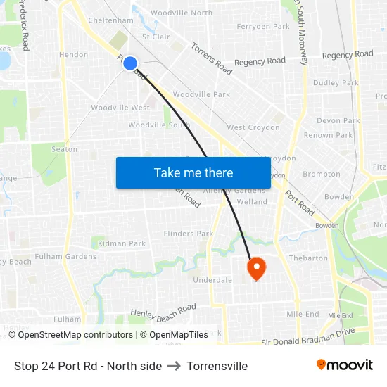 Stop 24 Port Rd - North side to Torrensville map