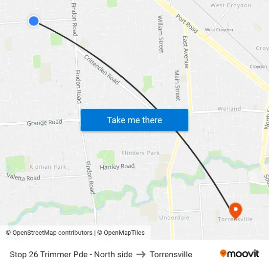 Stop 26 Trimmer Pde - North side to Torrensville map