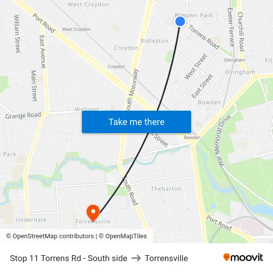 Stop 11 Torrens Rd - South side to Torrensville map