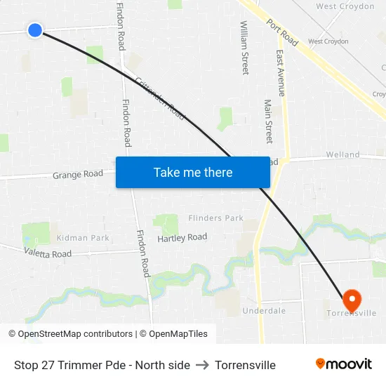 Stop 27 Trimmer Pde - North side to Torrensville map