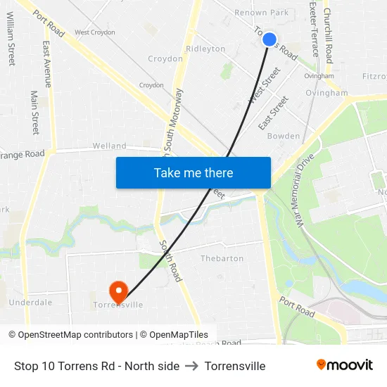 Stop 10 Torrens Rd - North side to Torrensville map