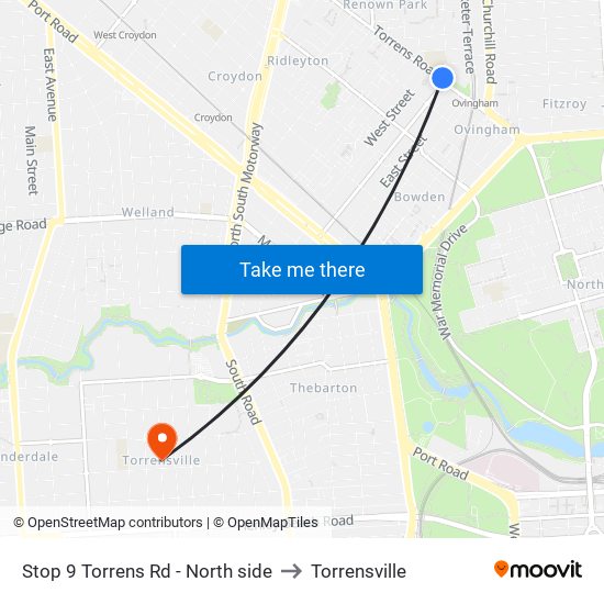 Stop 9 Torrens Rd - North side to Torrensville map