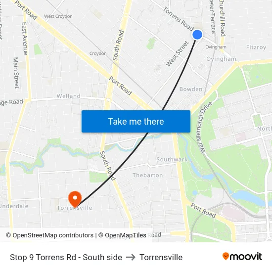 Stop 9 Torrens Rd - South side to Torrensville map
