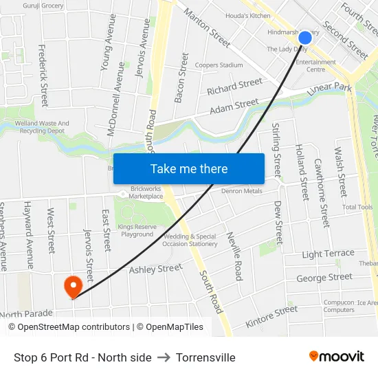Stop 6 Port Rd - North side to Torrensville map