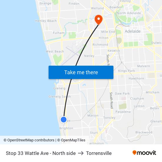 Stop 33 Wattle Ave - North side to Torrensville map